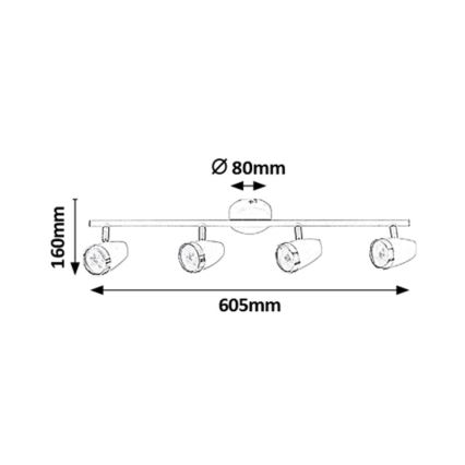 Rabalux - LED-kohtvalgusti 4xLED/4W/230V