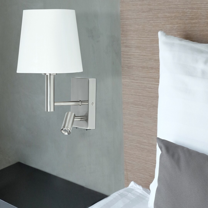 Rabalux - Seinavalgusti E27/40W + LED/3W