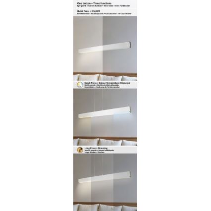 Rabalux - LED Hämardatav lühter LED/24W/230V 2700/4000/6500K 120 cm