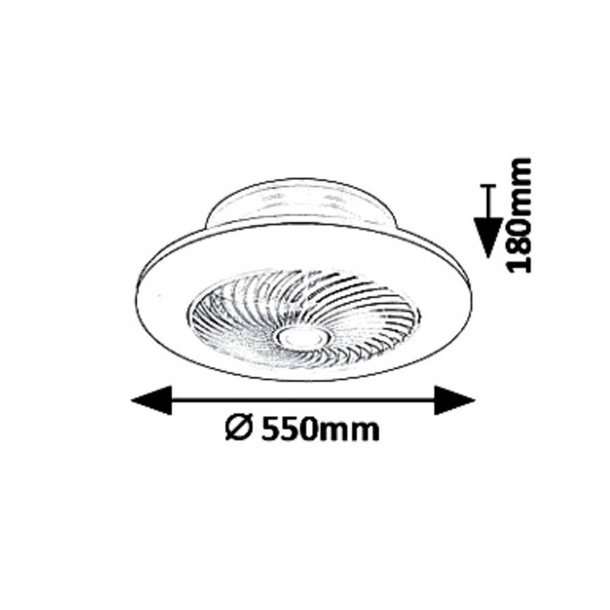 Rabalux - LED Hämardatav laevalgusti ventilaatoriga DALFON LED/36W/230V 3000-6000K + pult