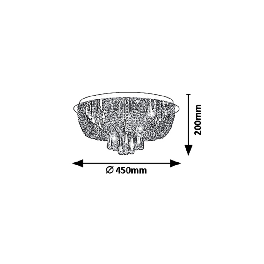 Rabalux - Laelamp LARISHA 6xG9/40W/230V Ø 45 cm