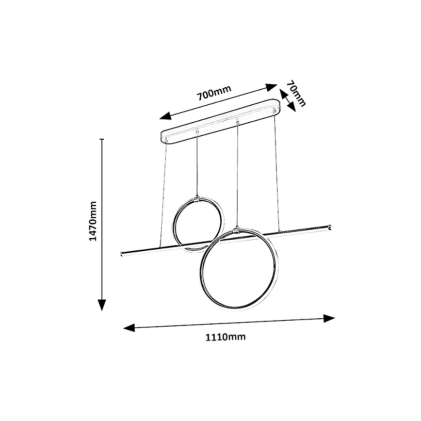 Rabalux - LED Lühter LED/48W/230V
