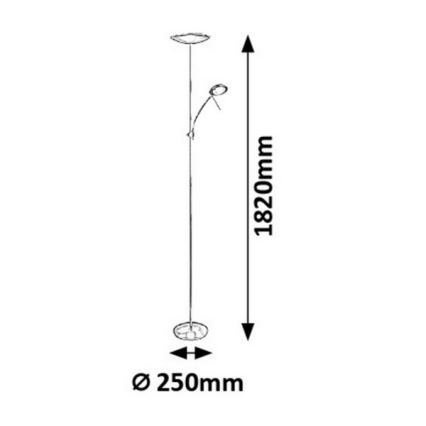 Rabalux 7006 - LED põrandalamp VLASTA 1xLED/18W + 1xLED/5W/230V