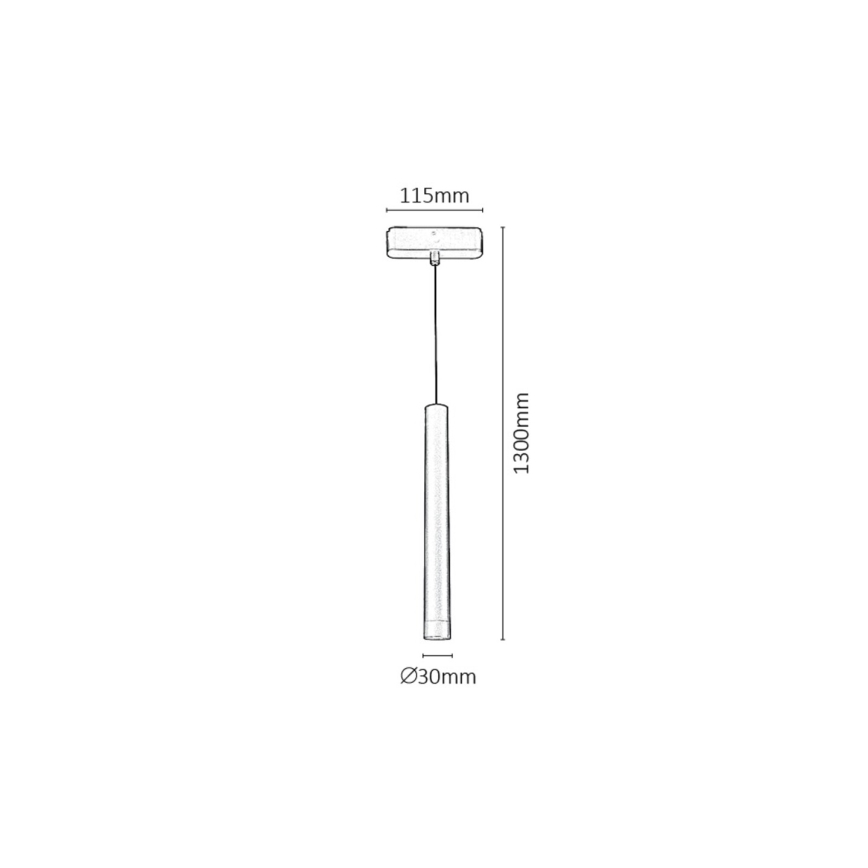 Rabalux - LED Lühter ühefaasilise rööbassüsteemi jaoks LED/5W/230V 3000K must