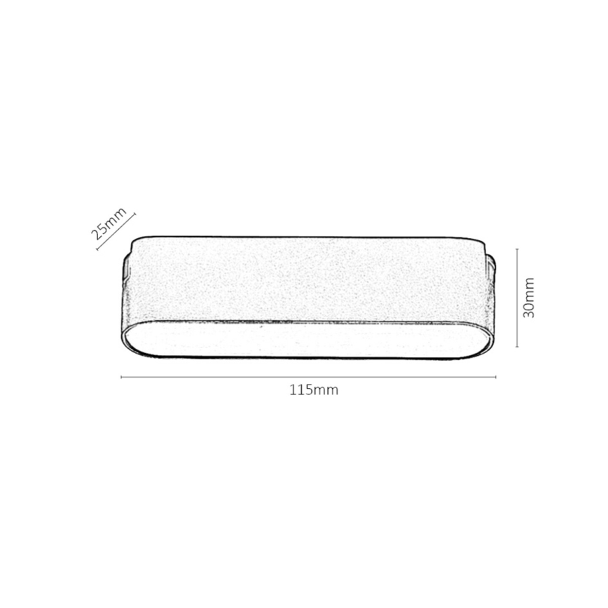 Rabalux - LED Hämardatav laevalgusti ühefaasilisse rööbassüsteemi LED/6W/24V 2700-5500K Wi-Fi Tuya 11,5 cm must