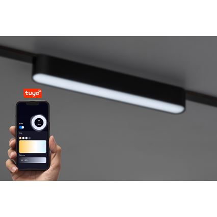 Rabalux - LED Hämardatav laevalgusti ühefaasilisse rööbassüsteemi LED/12W/24V 2700-5500K Wi-Fi Tuya 22 cm must