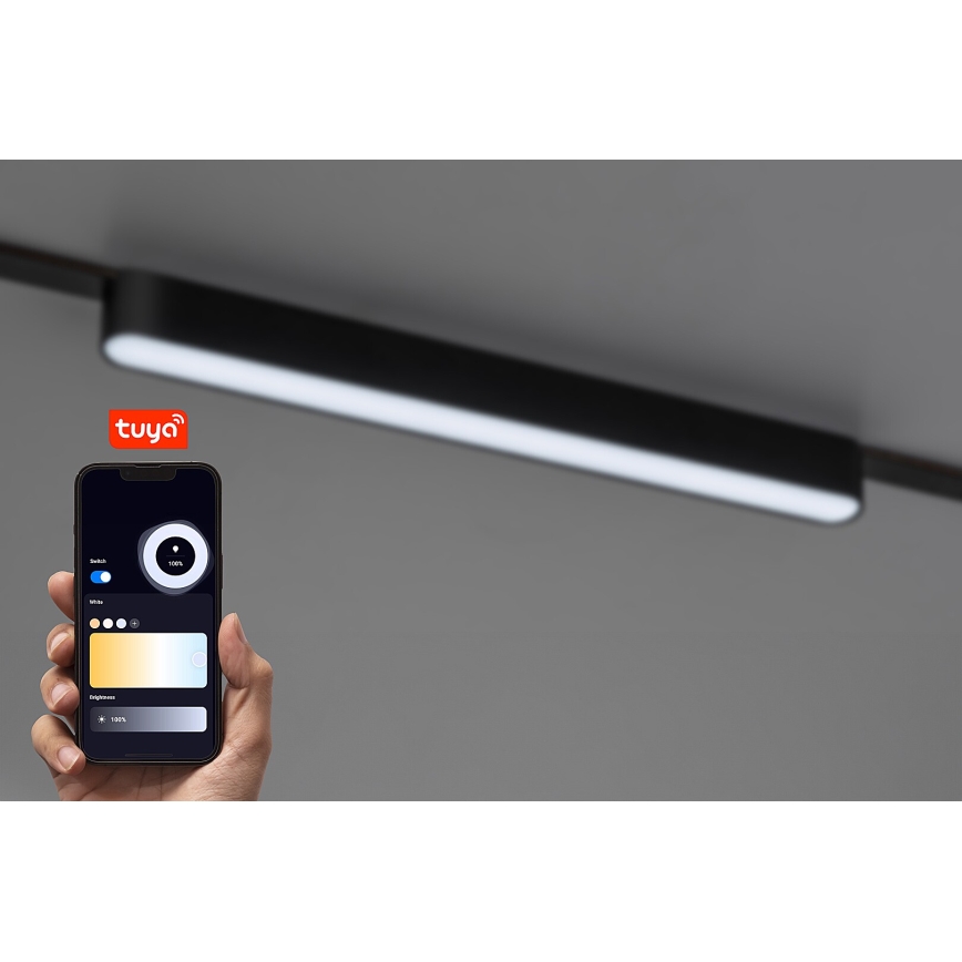 Rabalux - LED Hämardatav laevalgusti ühefaasilisse rööbassüsteemi LED/16W/24V 2700-5500K Wi-Fi Tuya 33 cm must