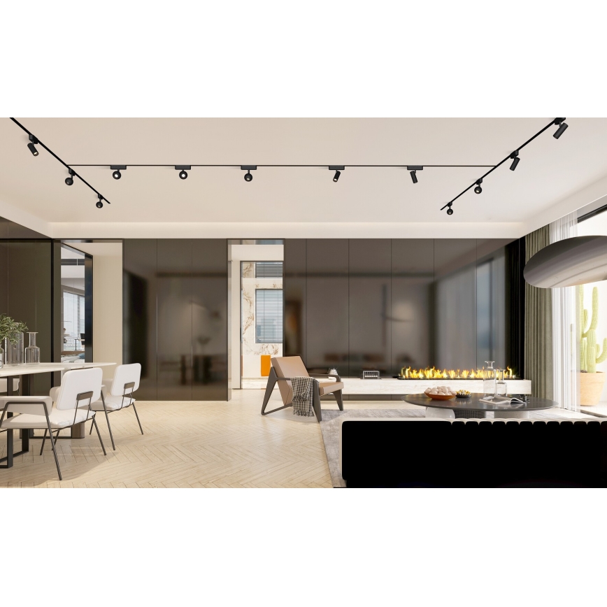 Rabalux - LED Hämardatav kohtvalgusti ühefaasilisse rööbassüsteemi LED/9W/24V 2700-5500K Wi-Fi Tuya must