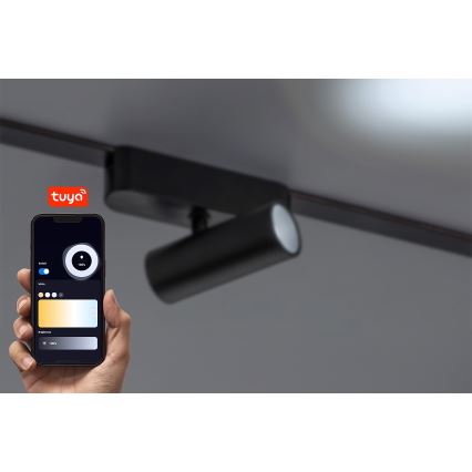 Rabalux - LED Hämardatav kohtvalgusti ühefaasilisse rööbassüsteemi LED/9W/24V 2700-5500K Wi-Fi Tuya must