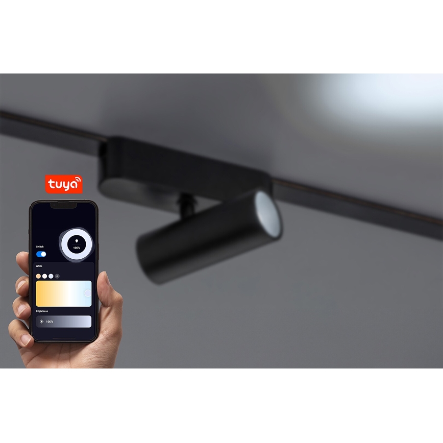 Rabalux - LED Hämardatav kohtvalgusti ühefaasilisse rööbassüsteemi LED/9W/24V 2700-5500K Wi-Fi Tuya must