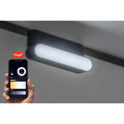 Rabalux - LED Hämardatav laevalgusti ühefaasilisse rööbassüsteemi LED/4W/24V 2700-5500K Wi-Fi Tuya 11,5 cm must