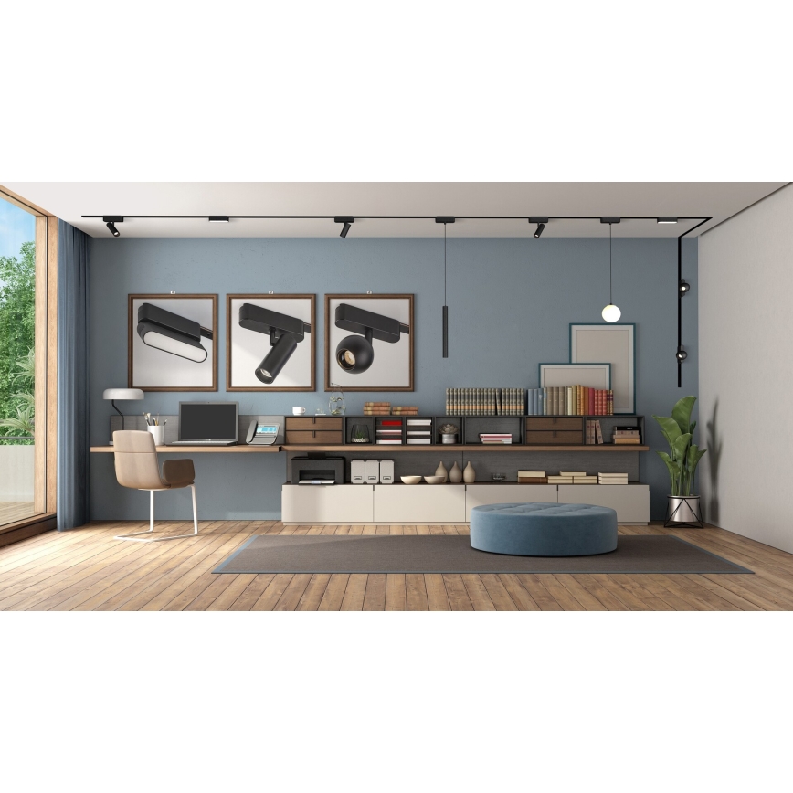 Rabalux - LED Hämardatav lühter ühefaasilise rööbassüsteemi jaoks LED/5W/24V 2700-5500K Wi-Fi Tuya must
