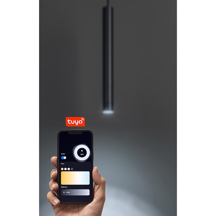 Rabalux - LED Hämardatav lühter ühefaasilise rööbassüsteemi jaoks LED/5W/24V 2700-5500K Wi-Fi Tuya must