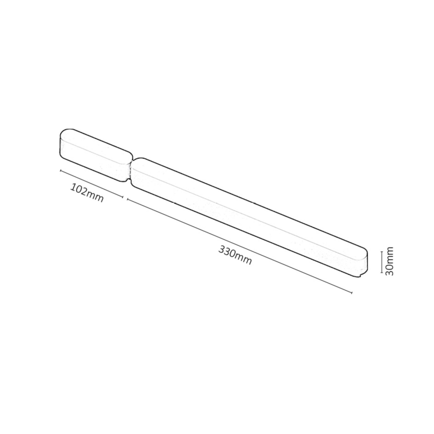Rabalux - Rööbassüsteemi toiteallikas valgustitele 80W/230V 10,2 + 33 cm must