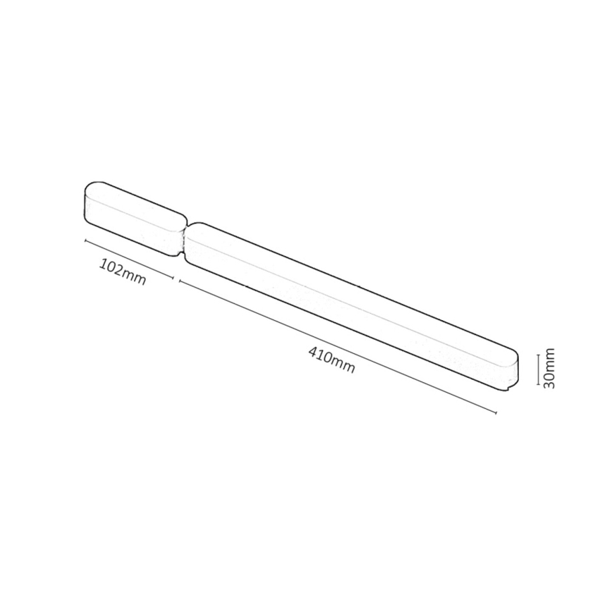 Rabalux - Rööbassüsteemi toiteallikas valgustitele 80W/230V Wi-Fi 10,2 + 41 cm must