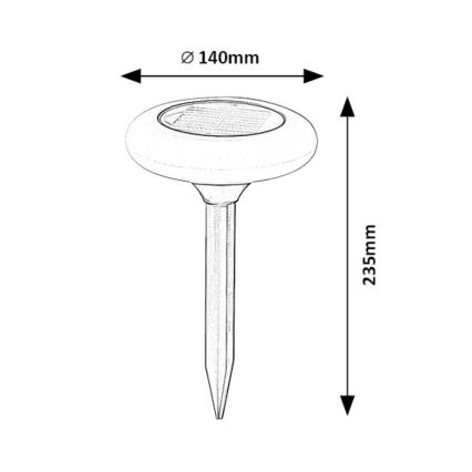 Rabalux - LED RGB Päikesepaneeliga valgusti LED/0,6W/3,7V IP65