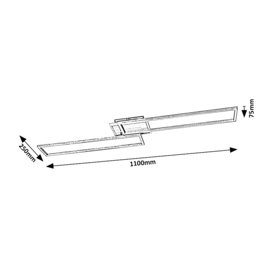 Rabalux - LED Hämardatav laevalgusti LED/40W/230V 2700-6500K Wi-Fi Tuya matt kroom + kaugjuhtimispult
