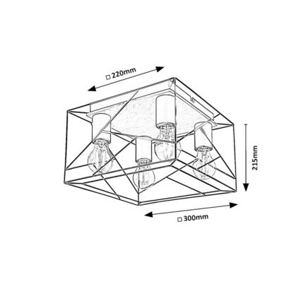 Rabalux - Laevalgusti 4xE27/40W/230V 30x30 cm