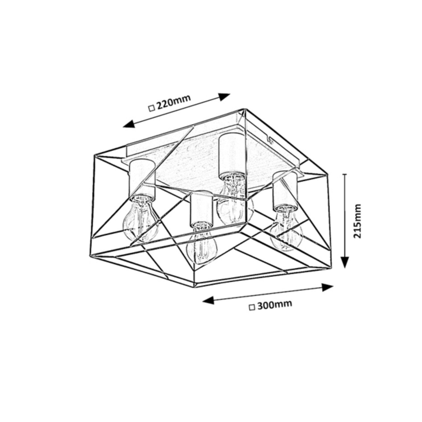 Rabalux - Laevalgusti 4xE27/40W/230V 30x30 cm
