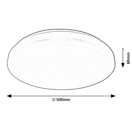 Rabalux - RGB LED Hämardatav laevalgusti LED/48W/230V Wi-Fi Tuya 3000-6500K 50 cm