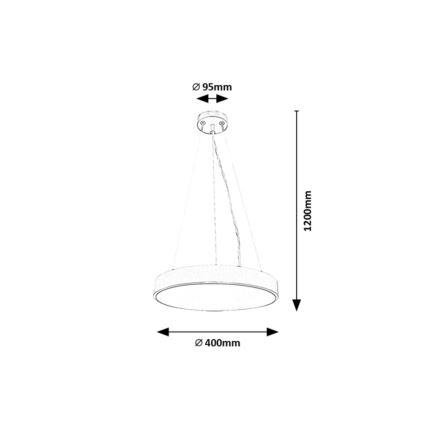 Rabalux - LED Lühter LED/36W/230V 3000K must