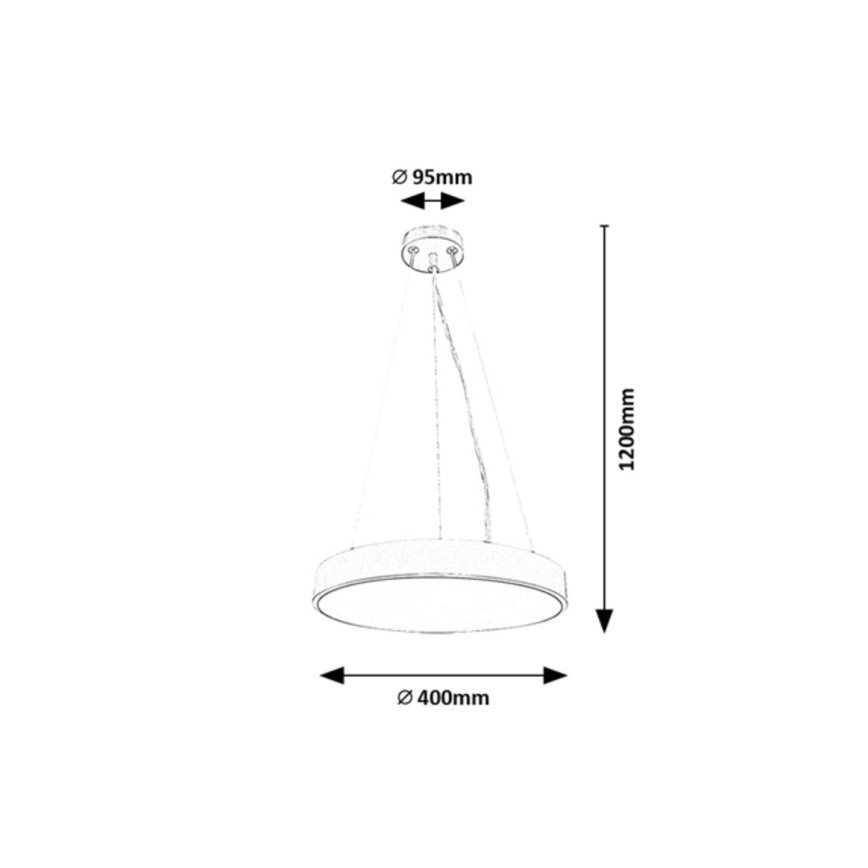 Rabalux - LED Lühter LED/36W/230V 3000K must