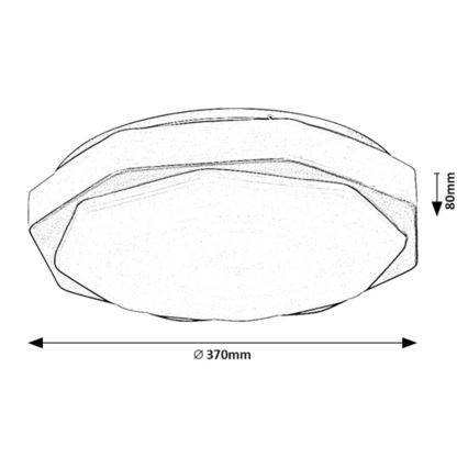 Rabalux - LED Hämardatav laevalgusti LED/18W/230V 3000K/4000K/6000K + kaugjuhtimispult