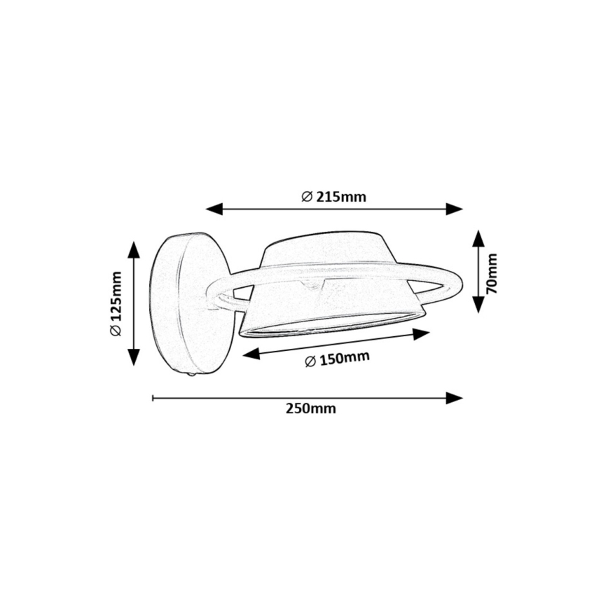 Rabalux - LED Seinavalgusti LED/6W/230V 3000K must