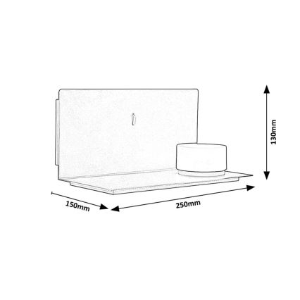 Rabalux - LED Riiuliga seinavalgusti ja USB portem LED/6W/230V 3000K