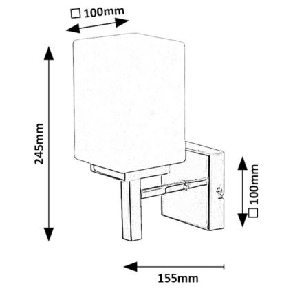 Rabalux - Seinavalgusti vannituppa 1xE14/10W/230V IP44 must