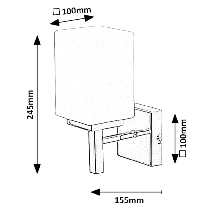 Rabalux - Seinavalgusti vannituppa 1xE14/10W/230V IP44 must