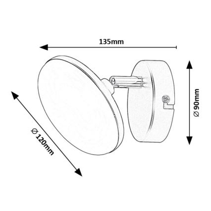 Rabalux - LED Seinavalgusti LED/4W/230V 3000K must