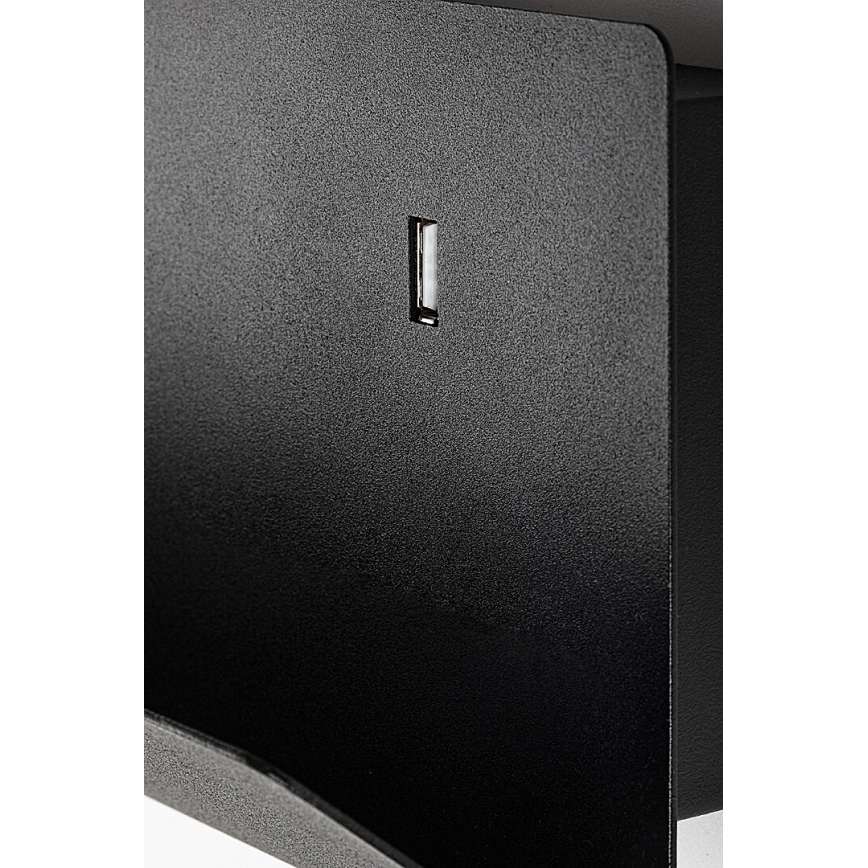 Rabalux - Seinavalgusti koos riiuliga ja USB port 1xGU10/25W/230V must