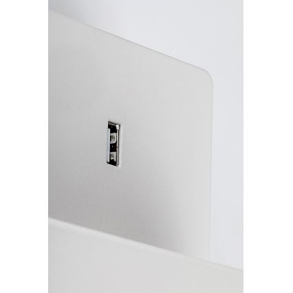 Rabalux - Seinavalgusti koos riiuliga ja USB port 1xGU10/25W/230V valge