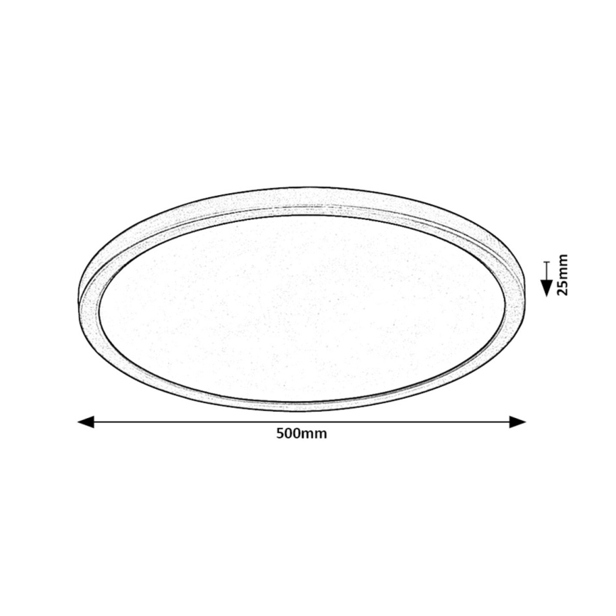 Rabalux - LED Laevalgusti LED/36W/230V 3000/4000/6000K d. 50 cm must