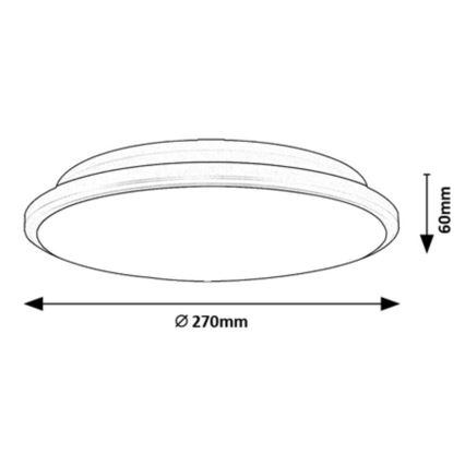 Rabalux - LED Laevalgusti LED/18W/230V 3000K must 27 cm