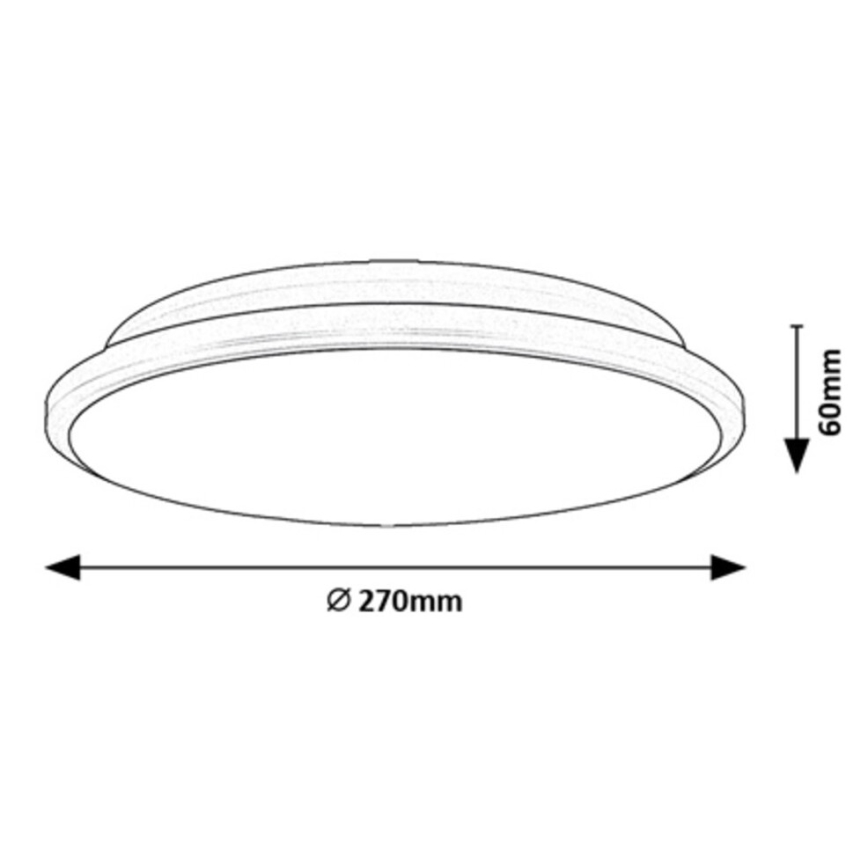 Rabalux - LED Laevalgusti LED/18W/230V 3000K must 27 cm