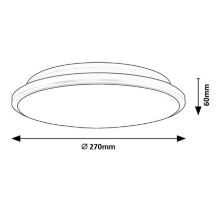 Rabalux - LED Laevalgusti LED/18W/230V 4000K hõbedane 27 cm