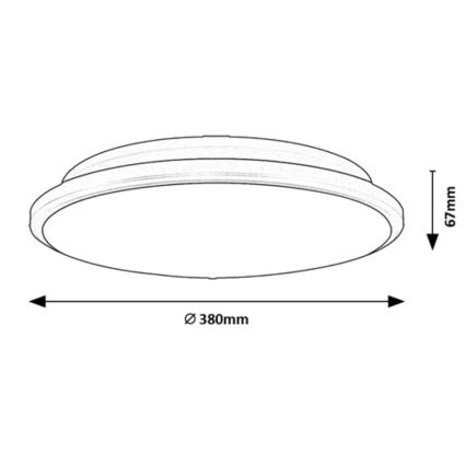 Rabalux - LED Laevalgusti LED/24W/230V 3000K must 38 cm