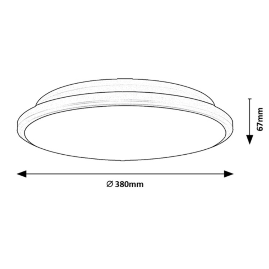 Rabalux - LED Laevalgusti LED/24W/230V 3000K must 38 cm