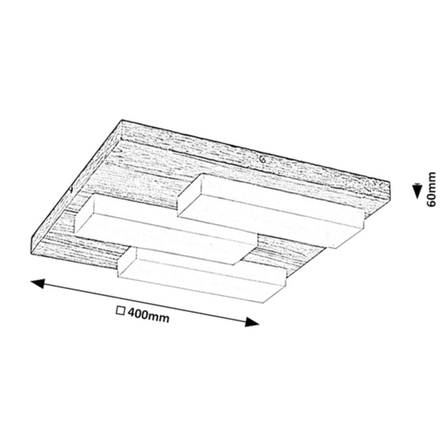 Rabalux - LED Laevalgusti LED/30W/230V 3000K tamm 40x40 cm