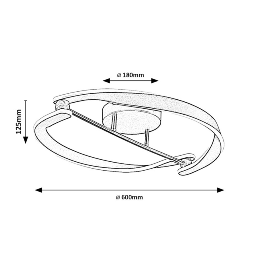 Rabalux - LED laelamp LED/40W/230V 3000K läbimõõt 60 cm