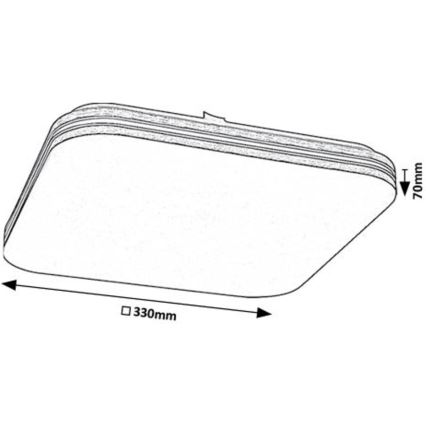 Rabalux - LED Laevalgusti LED/18W/230V 4000K 33x33 cm