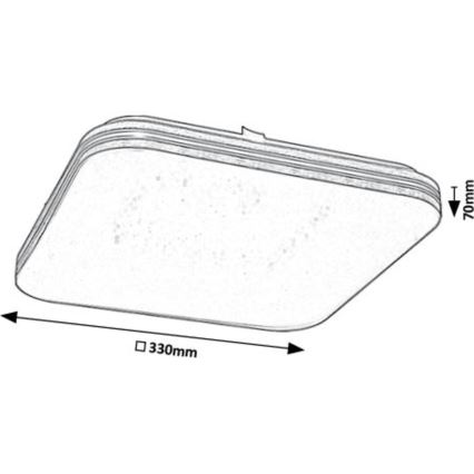 Rabalux - LED Laevalgusti LED/18W/230V 3000K 33x33 cm