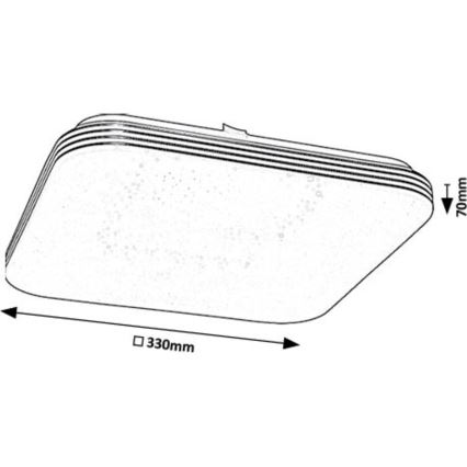 Rabalux - LED Laevalgusti LED/18W/230V 4000K 33x33 cm