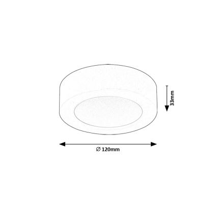 Rabalux - LED Laevalgusti LED/7W/230V 3000K d. 12 cm must