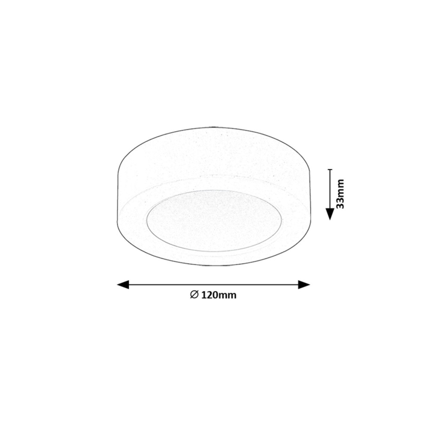 Rabalux - LED Laevalgusti LED/7W/230V 3000K d. 12 cm must