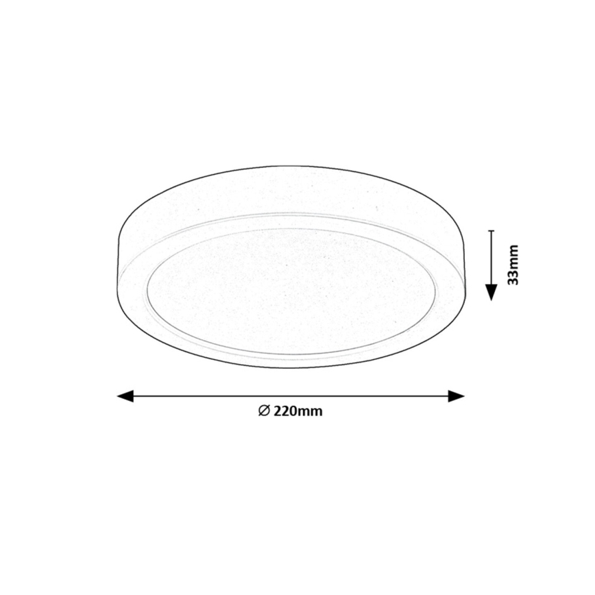 Rabalux - LED Laevalgusti LED/24W/230V 3000K d. 22 cm must