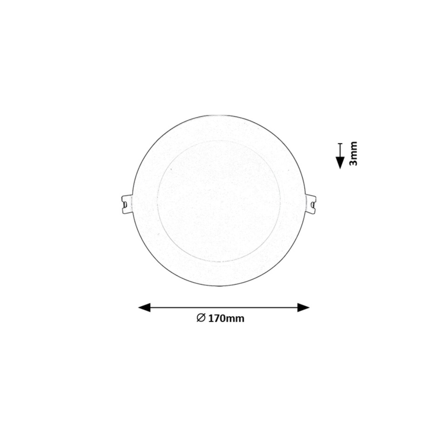 Rabalux - LED Süvistatav valgusti LED/12W/230V 3000K d. 17 cm valge