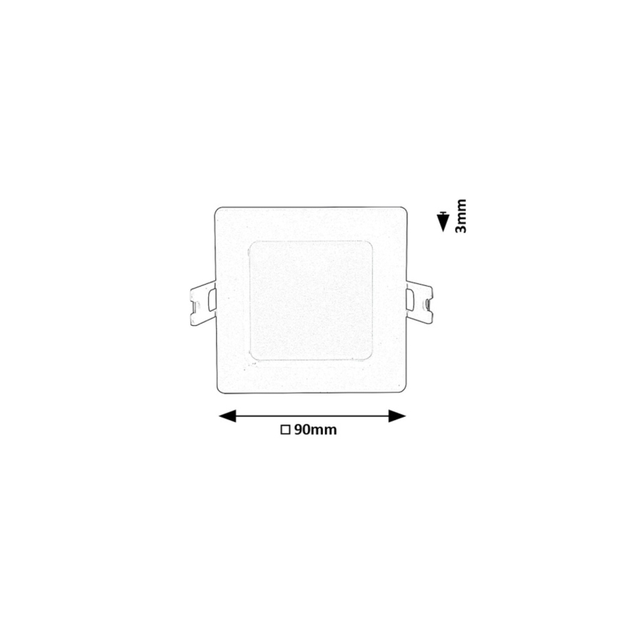 Rabalux - LED Süvistatav valgusti LED/3W/230V 3000K 9x9 cm valge